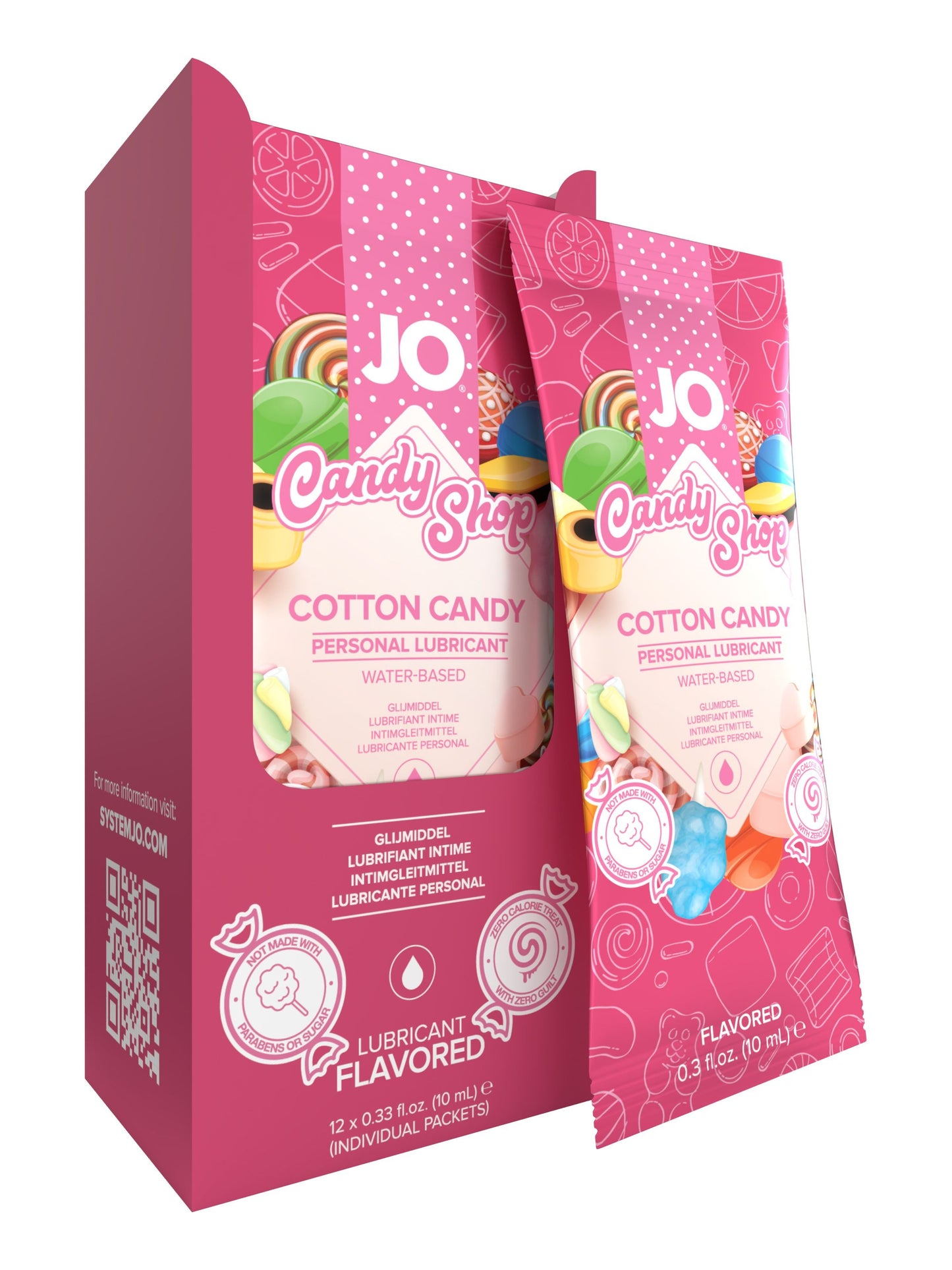 JO H2O Foil Display Box - Cotton Candy - Lubricant 0.34 floz / 10 mL