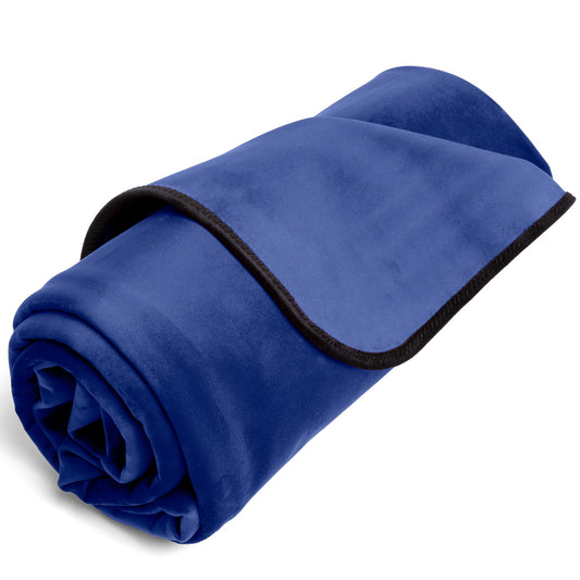 Fascinator Throw Royal Blue Microvelvet - Regular Size