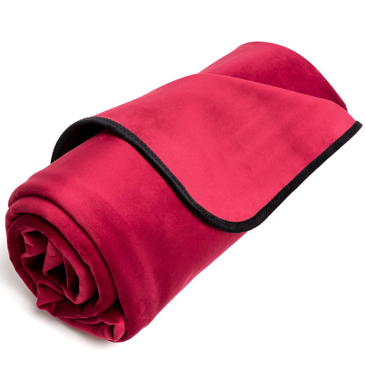 Fascinator Throw Merlot Microvelvet - Travel Size