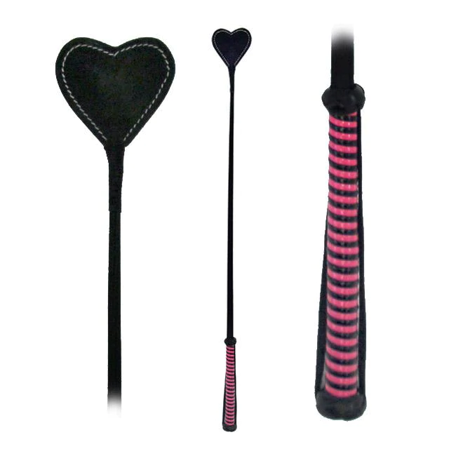 Riding Crop Heart Shaped Vegan Friendly Pink