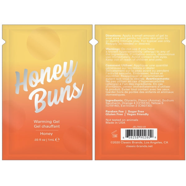 HONEY BUNS WARMING AROUSAL GEL - FOIL - 0.03 fl oz | 1 mL