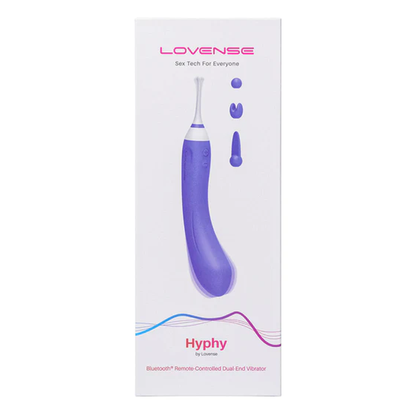 HYPHY BLUETOOTH REMOTE CONTROLLED DUAL END VIBRATOR - PURPLE