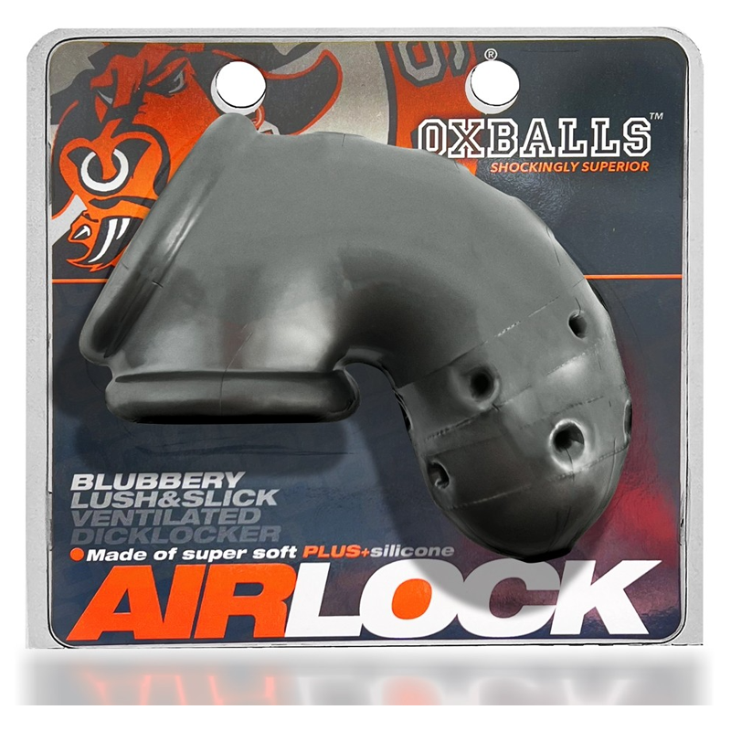 AIRLOCK, air-lite vented chastity, STEEL