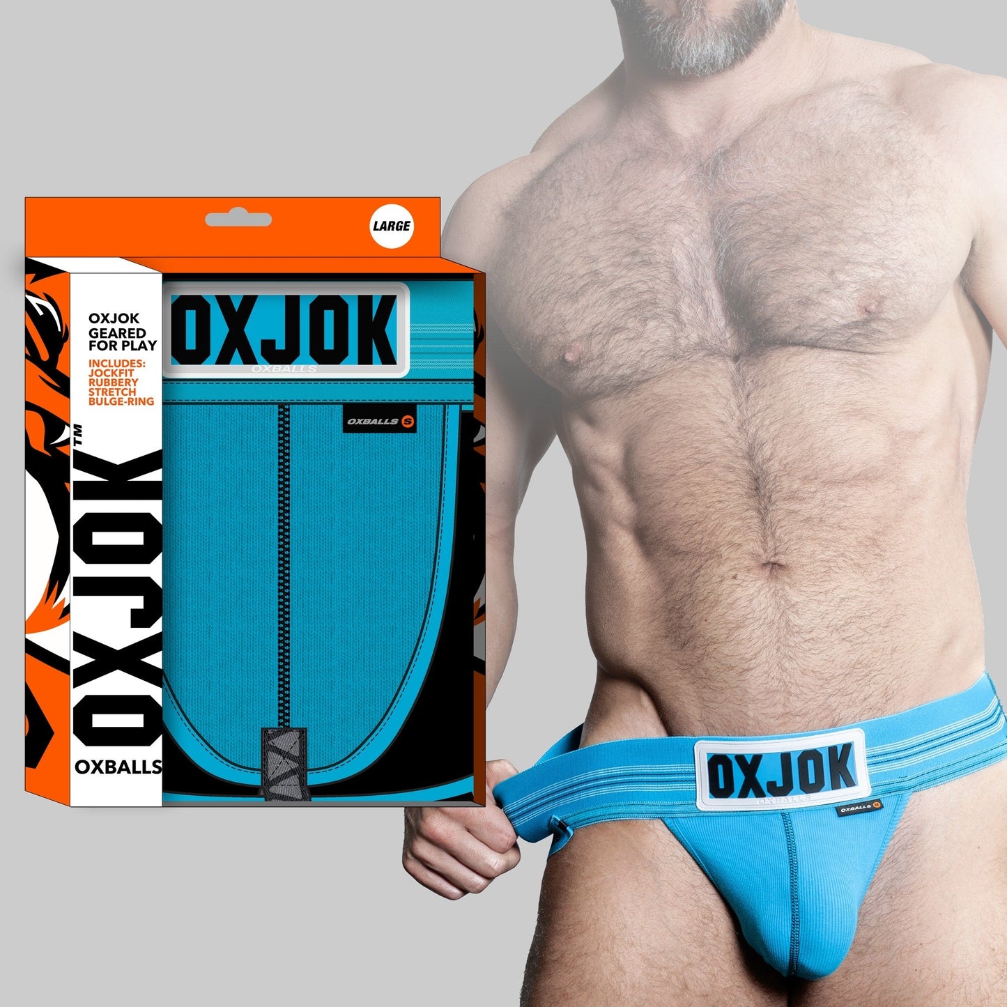 SLINGJOCK, upthrust slider-strap jock, POOL, X-LARGE