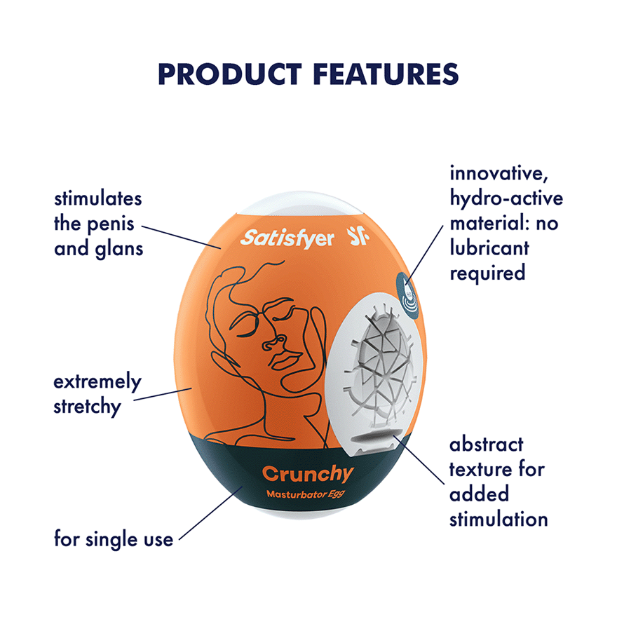 Masturbator Egg Single (Crunchy) Orange